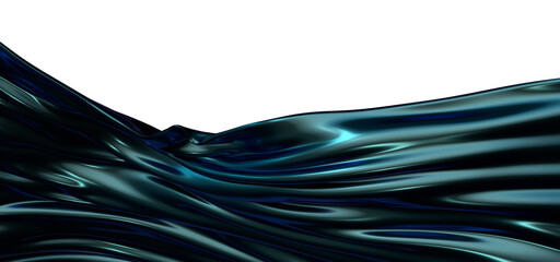 Poster - Dynamic Aquatic Motion: Abstract 3D Blue Wave Illustration for Dynamic Visuals