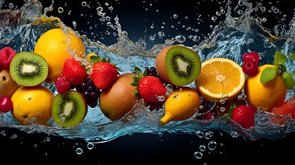  fruit in water,,
Fruit splashing in a water splash orange strawberry peach apple high quality image
