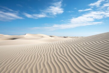 Wall Mural - coastal sand dunes sculpted by the wind against a clear sky