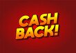 © ayu - Cash back. Text effect in eye catching colors and 3D look