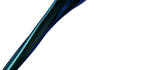 Poster - Serene Surf: Abstract 3D Blue Wave Illustration for Mellow and Refreshing Designs