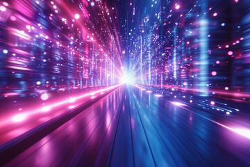 Poster - An abstract dynamic background symbolizing progress, future, dynamic, change, speed. Background image. Created with Generative AI technology