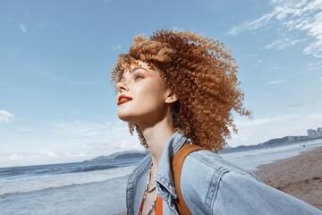 Elegant Afro Lady With a Pretty Face, Confident and Happy, Enjoying the Freedom of a Modern Lifestyle in the Beautiful Nature Background