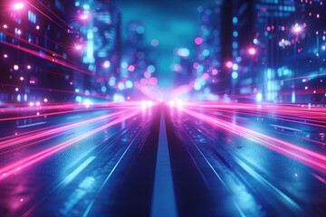 Poster - An abstract dynamic background symbolizing progress, future, dynamic, change, speed. Background image. Created with Generative AI technology