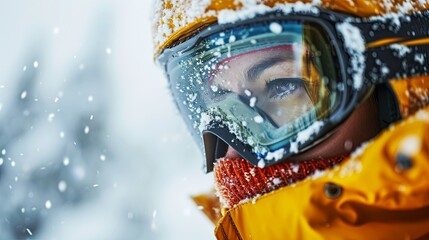 Wall Mural - photo of a skier generative ai