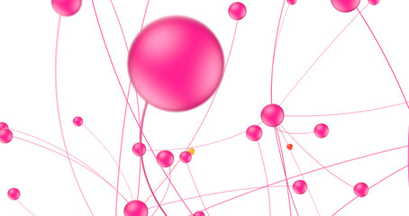 Poster - Abstract 3d render, network concept, background