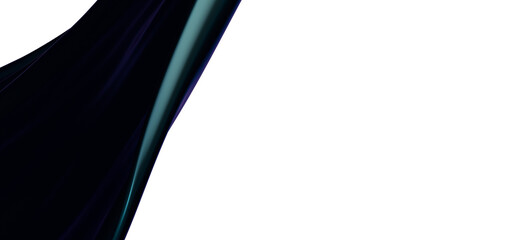 Poster - blue Wave of Tranquility: Abstract 3D Blue Wave Illustration for Serene Designs
