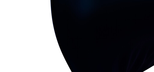 Poster - Flowing Reflections: Abstract 3D Blue Wave Illustration with Reflective Surfaces