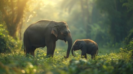 a group of an elephant's background for world wildlife day. copy space