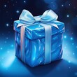 Azure handmade shiny gift box