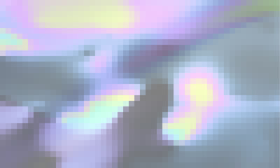 Poster - Holographic rainbow neon geometric shapes abstract background, Pixelated vector pattern