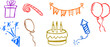 © Grunge Designs - Birthday Party Related Items Crayon Chalk Drawing