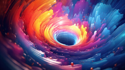 Poster - Abstract background with swirl of colors twisting in motion in vivid color vortex