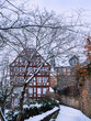 Winterwetter, Oberstadt Fachwerkhaus Kugelgasse, Mauer