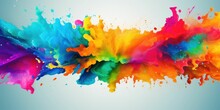 Rainbow Paint Splash Background