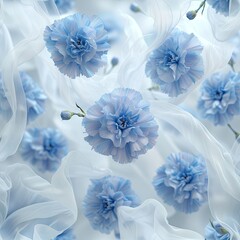 Sticker - blue flowers