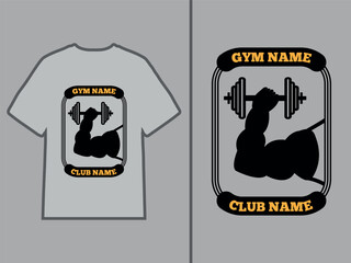 Wall Mural - T-Shirt Design for Gym template