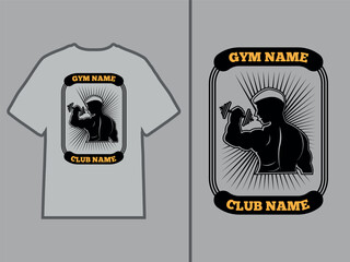 Wall Mural - T-Shirt Design for Gym template