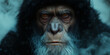 Böser Affe Gesicht Nahaufnahme, ai generativ