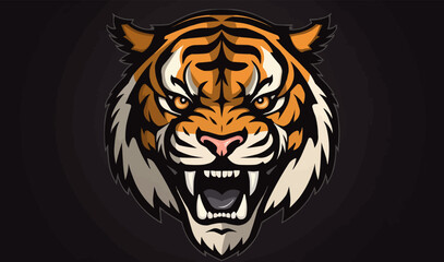Wall Mural - tiger head logo symbol bengal logotype mascot design