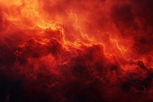 A Fiery Toned Red Sky And Abstract Black And Red Background With Smoke And Flame Effects Wide Banner For Design