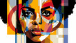 © CaptainMCity - Portrait of an African or African American woman in mosaic style