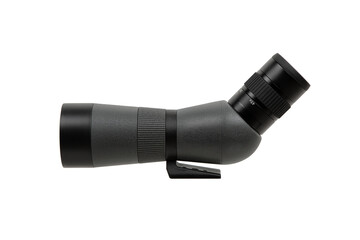 Wall Mural - Modern spyglass. Long-range observation device. Monocular isolate on a white back