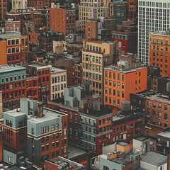 Wall Mural - Aerial view of City