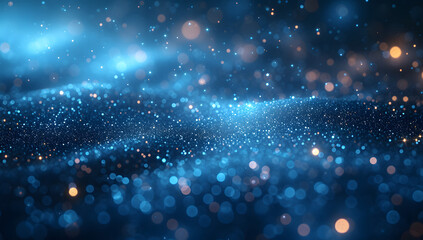Wall Mural - a dark blue abstract background featuring a glow particle effect. the image includes abstract blue l