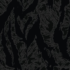 Wall Mural - black camouflage vector seamless illustration, repeating tiger background, stylish design