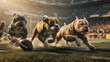 Pitbull dog Match Day: A Furry Football Frenzy