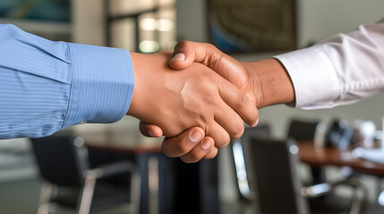 two people shaking hands for a business deal