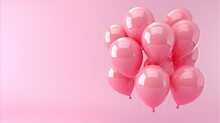 Pink Balloons Flying
