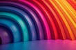 Vibrant strip rainbow colorful glow in the dark swirls, motley curves texture. Neon circle strip. Abstract genderqueer wallpaper gradient pattern. silk waves spirals background