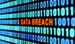 © Westlight - Data breach message. Binary code, zero and one, data breach in the computer system. Warning sign on screen. System message, cyber crime, hacking, threat, network security, computer virus.