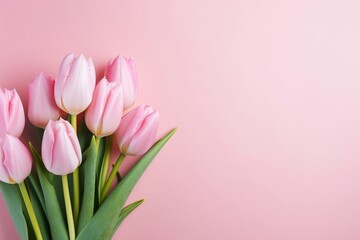 Wall Mural - Bouquet of tulip flowers. Spring image. Valentine's Day, Easter, Birthday, Happy Women's Day, Mother's Day, Birthday, Celebration, etc