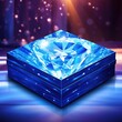 Sapphire handmade shiny gift box