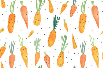 Wall Mural - Pastel Veggies Seamless Pattern on Transparent