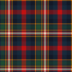 Plaid fabric tartan vector seamless pattern