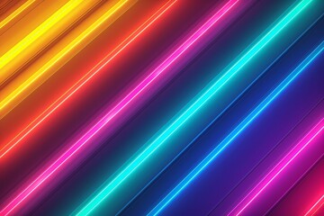 Canvas Print - Neon light glowing energy lightning textured backdrop. Laser line Stripes, dynamic pattern. Motion artistry, curtain of silk. Wave motion blurred background. Wallpaper glowing sticks source of light.