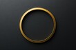 © furyon - A simple yet elegant gold circle on a matte black background, symbolizing luxury and sophistication.