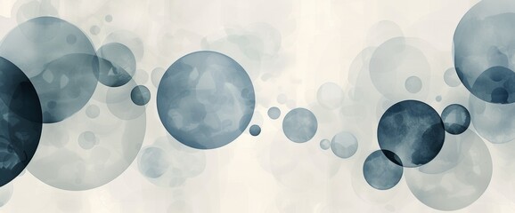 Wall Mural - the background is made of light grey and blue circles Generative AI