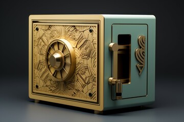 Poster - Secure Money security bank. Cyber money. Generate Ai