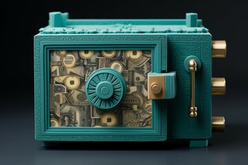Poster - Trustworthy Money security bank. Cyber money. Generate Ai