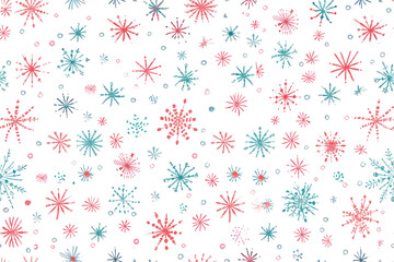 Wall Mural - Seamless Pastel Christmas New Year Pattern