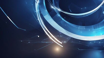 Wall Mural - abstract blue background an abstract technology background with business and development direction.