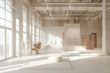 Poster - fashion showroom with a minimalist design and lots of natural light