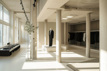Poster - fashion showroom with a minimalist design and lots of natural light
