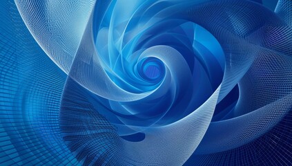 Poster - an abstract image with a blue background in the style of cad Generative AI