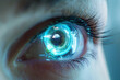 Hologram technology inside the eyes.